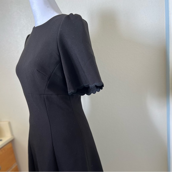 Kate Spade Black Mini Dress with Scalloped Trim - Picture 6 of 8